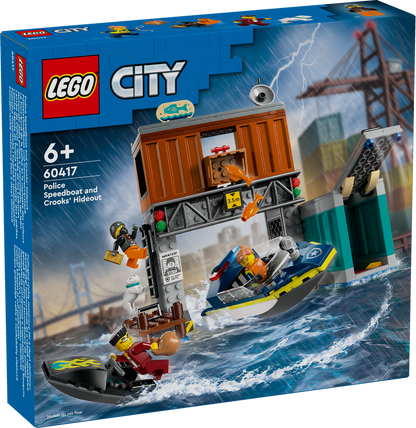 LEGO City Polizeischnellboot und Ganovenversteck (60417)