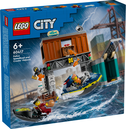 LEGO City Polizeischnellboot und Ganovenversteck (60417)