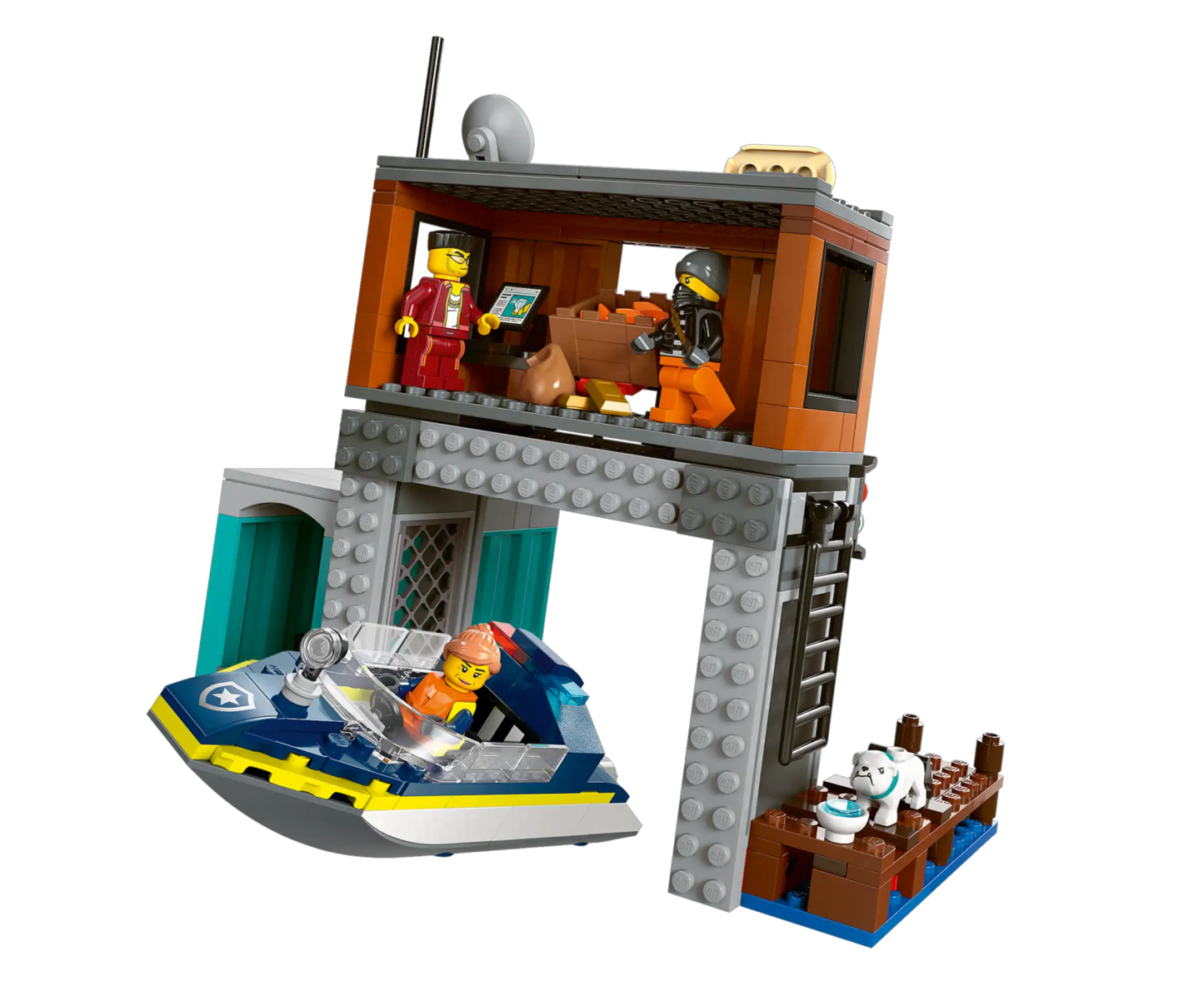 LEGO City Polizeischnellboot und Ganovenversteck (60417)