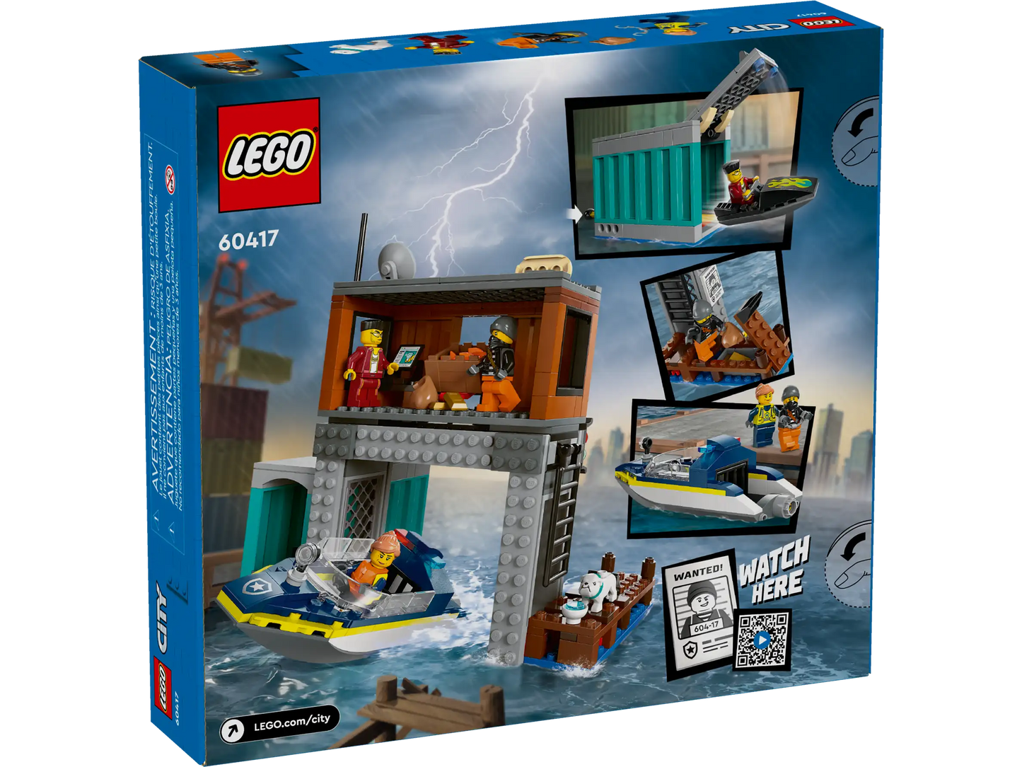 LEGO City Polizeischnellboot und Ganovenversteck (60417)